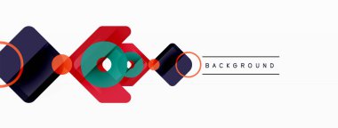 Renkli geometrik soyut arkaplan. En küçük üçgen ve kare şekilleri bileşimi