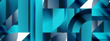 Çeşitli geometrik şekiller, dijital tasarımlar, sunumlar, web sitesi afişleri, sosyal medya paylaşımları için çağdaş tasarım için çok yönlü bir tablo sunarak, asgari soyut bir zemin üzerinde birleşir.