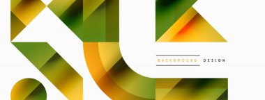 Parlak daire, kare, üçgen minimalist geometrik arkaplanı şekillendirir. Gösterişli, çağdaş tasarım dijital tasarımlar, sunumlar, web sitesi afişleri, sosyal medya paylaşımları için biraz sofistike