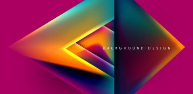 Renkli sıvı gradyanlı gelecekçi üçgen vektörü soyut arkaplan
