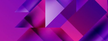 Büyüleyici vektör soyutlaması. Üçgenler büyüleyici dansla kesişiyor, dinamik geometrik zemin hazırlıyorlar. Şekil ve açıların birleşimi modern tasarımın sanatsal senfonisini yaratır.