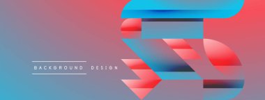 Basit geometrik formlar - dinamik geometrik soyut arkaplan. Duvar kağıdı, afiş, arkaplan, iniş sayfası, duvar sanatı, davetiye, baskılar, posterler için görsel senfoni