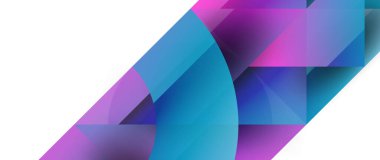 Geometrik füzyon - üçgenlerin soyut harmonisi ve minimalist arkaplan tasarımında daireler. Duvar kağıdı, afiş, arkaplan, iniş sayfası, duvar sanatı, davetiye, baskı için şekil ve satır tasarımı