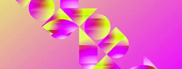 Modèle Gradient Serein Cercles Triangles Mêlent Perfection Minimaliste Fusion Douce — Image vectorielle