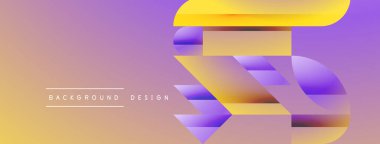 Basit geometrik formlar - dinamik geometrik soyut arkaplan. Duvar kağıdı, afiş, arkaplan, iniş sayfası, duvar sanatı, davetiye, baskılar, posterler için görsel senfoni