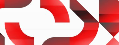 Dijital tasarımlar, sunumlar, web sitesi afişleri, sosyal medya paylaşımları için çok yönlülük ve görsel cazibe sağlayan, minimalist soyut tuval üzerinde geometrik biçimlerin Amalgamatasyonu