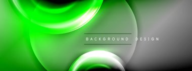 Çember çizgileri ve baloncuklar ışık ve gölge efektleriyle parlayan etki eğiminde. Işık, gölge ve derinliğin dinamik etkileşimi. Gelecekçi ve ritmik teknoloji tasarımı