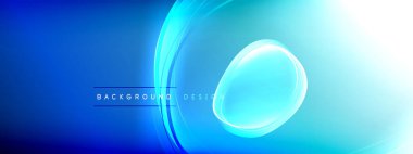 Vektör soyut arkaplan - sıvı gradyan üzerinde sıvı şeffaf kabarcık şekilleri gölgeler ve ışık efektleri