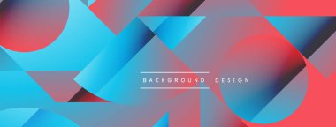 Basit geometrik formlar - dinamik geometrik soyut arkaplan. Duvar kağıdı, afiş, arkaplan, iniş sayfası, duvar sanatı, davetiye, baskılar, posterler için görsel senfoni
