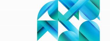 Gradyan renk üçgenleri ve beyaz daireler. Dinamik karışım büyüleyici görsel etki yaratıyor. Dijital tasarımlar, sunumlar, web sitesi afişleri, sosyal medya paylaşımları için geometrik arkaplan