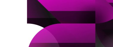 Büyüleyici vektör illüstrasyonu - geometrik, minimalist, soyut arkaplan duvar kağıdı, pankart, arkaplan, iniş sayfası, duvar sanatı, davetiye, baskılar, posterler için daireler ve üçgenlerle süslenmiş