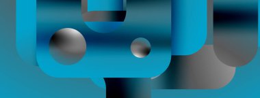 Üçgenler, çizgiler ve yuvarlak şekiller - dinamik geometrik soyut arkaplan. Duvar kağıdı, afiş, arkaplan, iniş sayfası, duvar sanatı, davetiye, baskılar için görsel senfoni