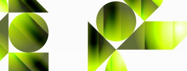 Serene gradyan şablonu. Çemberler ve üçgenler minimalist mükemmellikte karışıyor. Biçim ve renklerin nazik bir şekilde birleşmesi dengeli ama büyüleyici bir zemin oluşturur, modern karmaşıklığı somutlaştırır.