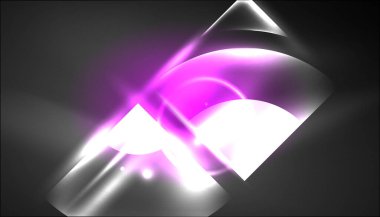 Soyut arka plan tekno neon parlayan daire şekilleri ve ışık efektli yuvarlak elemetler. Duvar kağıdı, afiş, arkaplan, iniş sayfası, duvar resimleri, davetiyeler, posterler için yüksek teknoloji tasarımı