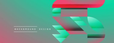 Basit geometrik formlar - dinamik geometrik soyut arkaplan. Duvar kağıdı, afiş, arkaplan, iniş sayfası, duvar sanatı, davetiye, baskılar, posterler için görsel senfoni