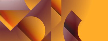 Basit geometrik formlar - dinamik geometrik soyut arkaplan. Duvar kağıdı, afiş, arkaplan, iniş sayfası, duvar sanatı, davetiye, baskılar, posterler için görsel senfoni