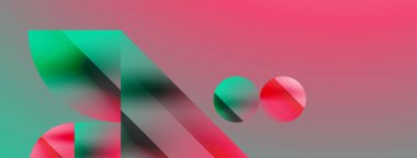 Basit geometrik formlar - dinamik geometrik soyut arkaplan. Duvar kağıdı, afiş, arkaplan, iniş sayfası, duvar sanatı, davetiye, baskılar, posterler için görsel senfoni