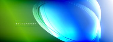 Vektör soyut arkaplan - sıvı gradyan üzerinde sıvı şeffaf kabarcık şekilleri gölgeler ve ışık efektleri