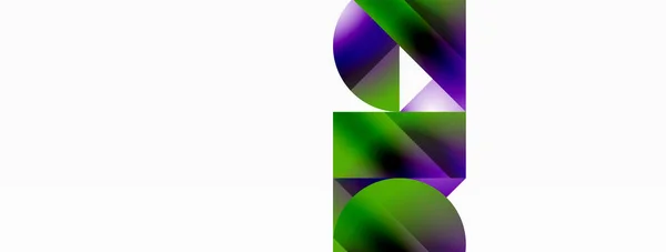 Serene Gradient Template Circles Triangles Mingle Minimalist Perfection Gentle Fusion — Stock Vector