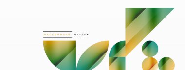 Vektör arkaplanı. Minimalist geometrik arkaplan daireler ve şekillerle süslenmiş. Dijital tasarımlar, sunumlar, web sitesi afişleri, sosyal medya paylaşımları için yaratıcılığı davet eden soyut sanat