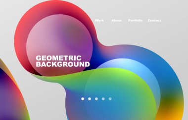 Abstract liquid background for your landing page design. Web page for website or mobile app wallpaper