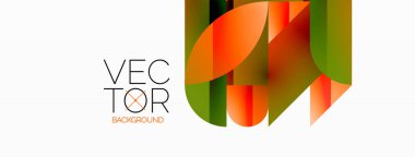 Dinamik soyut vektör arkaplanı. Dairelerin, karelerin ve üçgenlerin uyumlu birleşimi. Geometrik elementler büyüleyici bir zemin oluşturmak için birbirine dolanır. Her şekil biçimlerin kaleydoskopuna katkıda bulunur