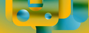 Basit geometrik formlar - dinamik geometrik soyut arkaplan. Duvar kağıdı, afiş, arkaplan, iniş sayfası, duvar sanatı, davetiye, baskılar, posterler için görsel senfoni