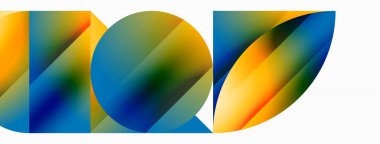 Minimalizm, gradyan cazibesiyle buluşur. Geometrik şekiller sakin bir arka planda birbirine dolanır. İnce renkler birleşir, dinamik bir tuval oluşturur, modern estetiğin kanıtıdır.