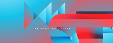 Basit geometrik formlar - dinamik geometrik soyut arkaplan. Duvar kağıdı, afiş, arkaplan, iniş sayfası, duvar sanatı, davetiye, baskılar, posterler için görsel senfoni