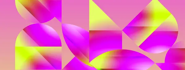 Šablona Klidného Přechodu Kruhy Trojúhelníky Mísí Minimalistické Dokonalosti Jemná Fúze — Stockový vektor