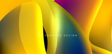 Sıvı renkli 3D elementler soyut arkaplan