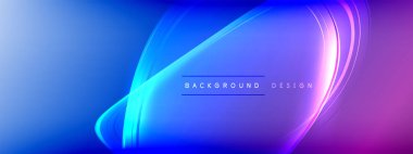 Vektör soyut arkaplan - sıvı gradyan üzerinde sıvı şeffaf kabarcık şekilleri gölgeler ve ışık efektleri