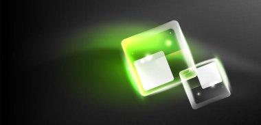 Neon hız oku ve çizgi arka planı şekillendirir. Parlak arka planlı yüksek teknoloji konsepti. Karanlıkta parlayan ışık efekti