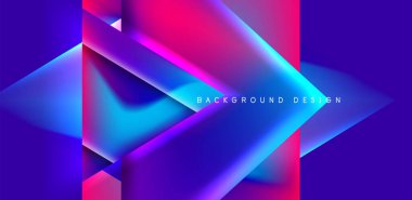 Renkli sıvı gradyanlı gelecekçi üçgen vektörü soyut arkaplan