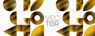 Çeşitli geometrik şekiller, dijital tasarımlar, sunumlar, web sitesi afişleri, sosyal medya paylaşımları için çağdaş tasarım için çok yönlü bir tablo sunarak, asgari soyut bir zemin üzerinde birleşir.