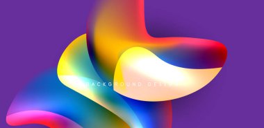 Soyut arkaplan renklerine sahip güzel sıvı şekiller