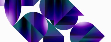 Serene gradyan şablonu. Çemberler ve üçgenler minimalist mükemmellikte karışıyor. Biçim ve renklerin nazik bir şekilde birleşmesi dengeli ama büyüleyici bir zemin oluşturur, modern karmaşıklığı somutlaştırır.