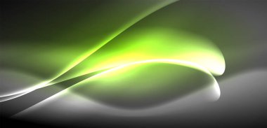 Neon ışıklı dalgalar arka planda dalgalanıyor, ışıltı ve hareketin büyüleyici dansı. Dinamik zemin, enerjinin ve modern estetiğin özünü yakalar