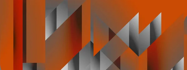 トライアングル ライン 丸い形状 動的幾何学的抽象的な背景 バナー ランディングページ ウォールアート 招待状 プリントの形状とラインデザインのビジュアルシンフォニー — ストックベクタ
