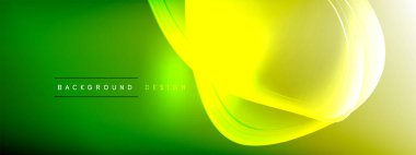 Vektör soyut arkaplan - sıvı gradyan üzerinde sıvı şeffaf kabarcık şekilleri gölgeler ve ışık efektleri