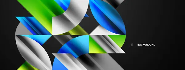 Fond Abstrait Géométrique Avec Des Formes Géométriques Abstraites Concept Technologie — Image vectorielle