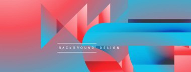 Basit geometrik formlar - dinamik geometrik soyut arkaplan. Duvar kağıdı, afiş, arkaplan, iniş sayfası, duvar sanatı, davetiye, baskılar, posterler için görsel senfoni