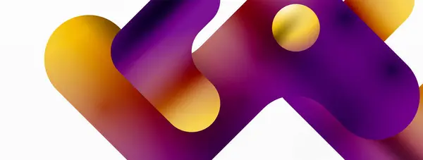 グラデーションジオメトリ ラインとサークルのミニマリスト融合 セレンを作る 抽象的な背景を魅了 — ストックベクタ