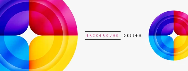 Circle Abstract Background Wallpaper Banner Background Landing Page Wall Art — Stock Vector