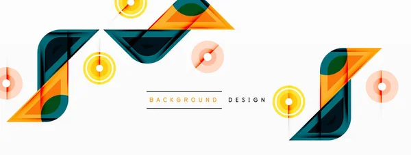 Triunghiuri Colorate Cercuri Fundal Abstract Design Pentru Tapet Banner Fundal — Vector de stoc
