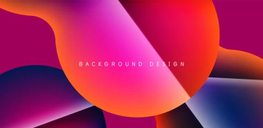 Colorful bubble abstract background with shadow effects. Minimalist geometric vector Illustration For Wallpaper, Banner, Background, Card, Book Illustration, landing page