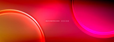 Vektör soyut arkaplan - sıvı gradyan üzerinde sıvı şeffaf kabarcık şekilleri gölgeler ve ışık efektleri