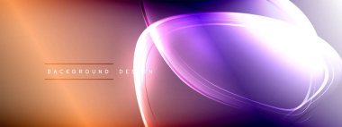 Vektör soyut arkaplan - sıvı gradyan üzerinde sıvı şeffaf kabarcık şekilleri gölgeler ve ışık efektleri