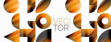 Dijital tasarımlar, sunumlar, web sitesi afişleri, sosyal medya paylaşımları için çok yönlülük ve görsel cazibe sağlayan, minimalist soyut tuval üzerinde geometrik biçimlerin Amalgamatasyonu