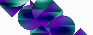 Serene gradyan şablonu. Çemberler ve üçgenler minimalist mükemmellikte karışıyor. Biçim ve renklerin nazik bir şekilde birleşmesi dengeli ama büyüleyici bir zemin oluşturur, modern karmaşıklığı somutlaştırır.